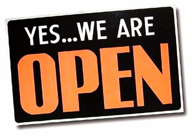 we're open